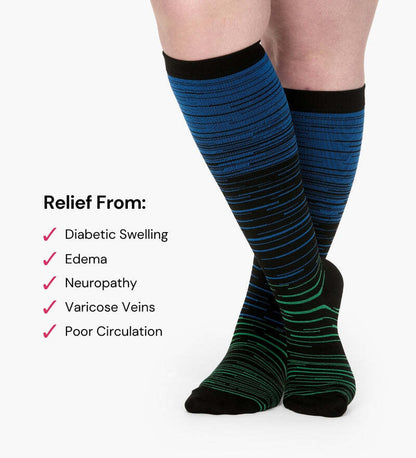 Stripes® - Wide Compression Socks For Pain Relief